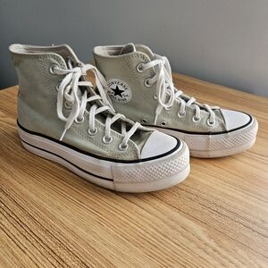 Converse Women's Platform High-Top Sneakers - Light Green